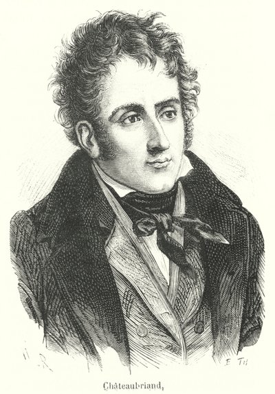 Chateaubriand (उत्कीर्णन) द्वारा फ्रेंच स्कूल