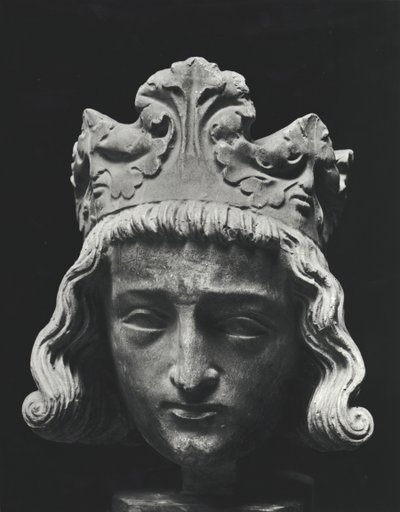 क्लोविस II (c.634-657), नीरोस्टा और बरगंडी के मेरोविंगियन फ्रेंकिश राजा (639-657), सेंट-डेनिस के अभय, मूल 13 वीं शताब्दी (प्लास्टर कास्ट) से द्वारा फ्रेंच स्कूल