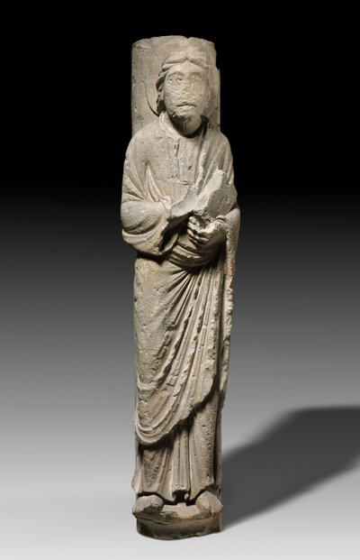 एक प्रेरित का स्तंभकार चित्र, चालोंस-सुर-मार्ने, c.1180 (चूना पत्थर) द्वारा फ्रेंच स्कूल
