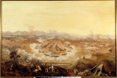 अल्जीरिया की विजय: "" 16/08/1844 को इस्ली की लड़ाई फ्रांसीसी को अब्द अल कादर का समर्थन करने वाले मोरक्कन को प्रस्तुत करती है"" फ्रांसीसी स्कूल की पेंटिंग। १८४४ पेरिस, मुसी डे ल'आर्मी द्वारा फ्रेंच स्कूल