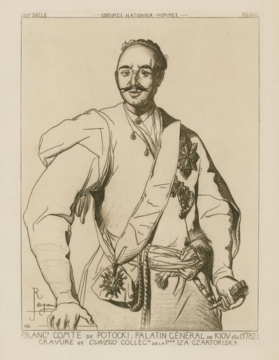 काउंट पॉटकी, कीव के पैलेटिन जनरल (1782) द्वारा फ्रेंच स्कूल