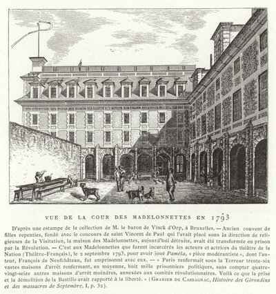 मैडलोननेट्स कॉन्वेंट का पेरिस, 1793 द्वारा फ्रेंच स्कूल