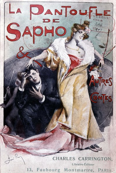 लोकप्रिय उपन्यास "" Sapho's स्लीपर एंड अदर टेल्स" का कवर", एड। कैरिंगटन, पेरिस, 19वीं सदी के अंत में - बीएन द्वारा फ्रेंच स्कूल