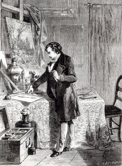 1831 में Daguerre ने सिल्वर आयोडाइड की हल्की संवेदनशीलता का पता लगाया द्वारा फ्रेंच स्कूल