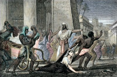 19 वीं शताब्दी के अंत में अलेक्जेंड्रिया के पैट्रिआर्क सिरिल के अनुयायियों द्वारा हाइपेटिया की हत्या (उत्कीर्णन) द्वारा फ्रेंच स्कूल