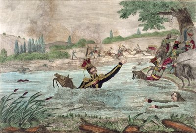 एल्स्टेरा नदी, 1813 में प्रिंस जोसेफ पोनोटोव्स्की (1763-1813) की मृत्यु द्वारा फ्रेंच स्कूल