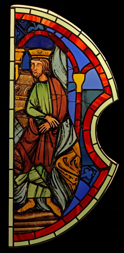 एक बैठे राजा, पूर्व Ste Chapelle का चित्रण द्वारा फ्रेंच स्कूल
