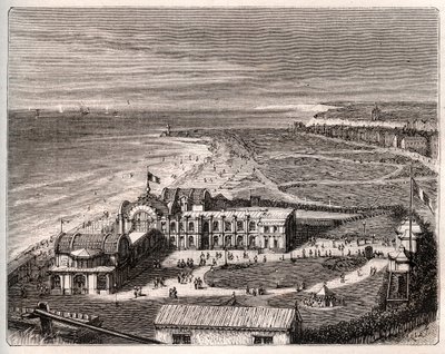 Dieppe - नॉरमैंडी - VA माल्ट-ब्राउन द्वारा "ला फ्रांस चित्रण: भूगोल, इतिहास, सांख्यिकीय प्रशासन" में उत्कीर्णन। 1884 द्वारा फ्रेंच स्कूल
