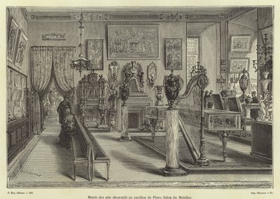 लिविंग रूम फर्नीचर, पाविलोन डे फ्लोर, लौवर पैलेस, पेरिस का प्रदर्शन द्वारा फ्रेंच स्कूल