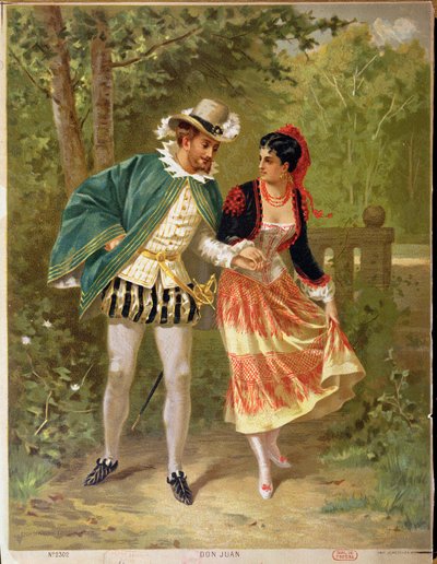 डॉन जुआन, वोल्फगैंग एमेडस मोजार्ट (1756-91), 1879 द्वारा ओपेरा डॉन जियोवानी को दर्शाने वाला दृश्य द्वारा फ्रेंच स्कूल