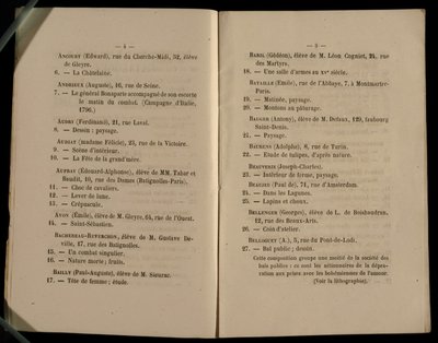 सैलून डेस मना, 1863 से डबल पेज द्वारा फ्रेंच स्कूल