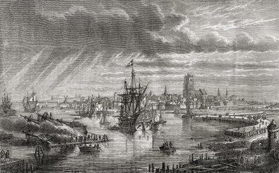 डुनकिर्क, फ्रांस, 18 वीं शताब्दी में, लुईस ब्लैंक (1811-82) द्वारा &39;हिस्टोइरे डी ला रिवोल्यूशन फ्रैंकेइस&39; से, हिल्ड्रिबैंड द्वारा उत्कीर्ण, 1847-62 द्वारा फ्रेंच स्कूल