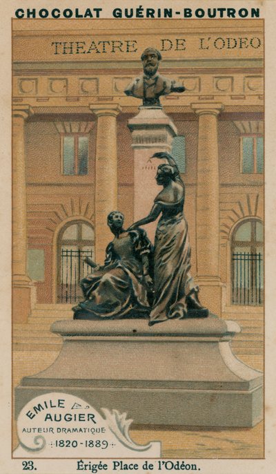 एमिल ऑगियर, ऑथर ड्रामेटिक, 1820-1889, एरीजी प्लेस डे लॉडॉन द्वारा फ्रेंच स्कूल