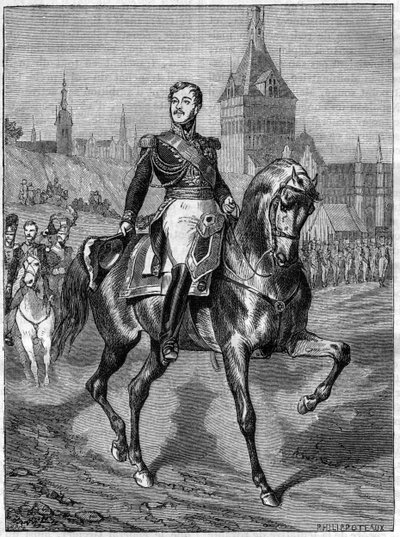 जनरल जीन रैप का इक्वेस्ट्रियन पोर्ट्रेट (1771-1821) - जीन कॉम्टे रैप जनरल फ़्रैंकैस (1772 -1821) - एडोल्फ थियर्स -1879 द्वारा "वाणिज्य दूतावास के इतिहास में साम्राज्य का इतिहास" में - निजी संग्रह द्वारा फ्रेंच स्कूल
