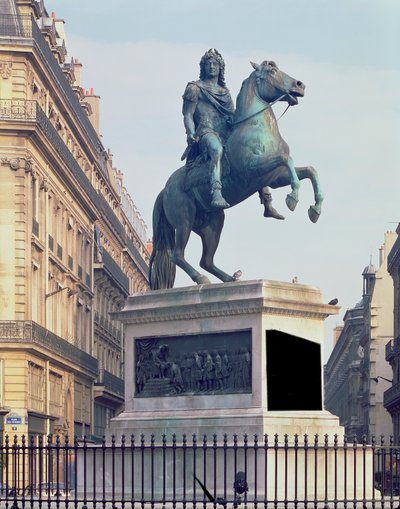 राजा लुई XIV की घुड़सवारी प्रतिमा (1816-22) (कांस्य) द्वारा फ्रेंच स्कूल