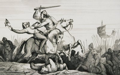 कोलार्ट द्वारा &39;हिस्टोइरे डी फ्रांस&39; से नॉर्मन्स के खिलाफ लड़ाई में एदेस (860-98) द्वारा फ्रेंच स्कूल