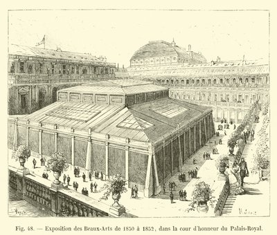 पालिस-रॉयल के आंगन में 1850 से 1852 तक एक्सपोज़र डेस ब्यूक्स-आर्ट्स द्वारा फ्रेंच स्कूल
