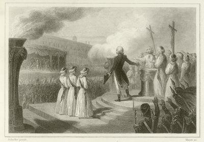 Fete de la फेडरेशन, 14 जुलाई 1790 द्वारा फ्रेंच स्कूल