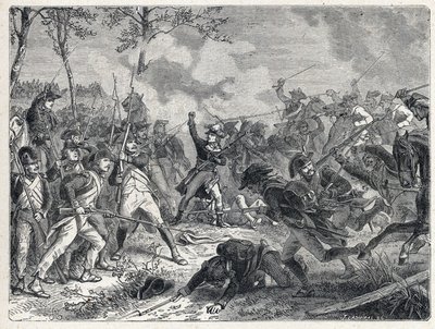 पहला गठबंधन: लाजर निकोलस मार्गुराइट कार्नोट (1753-1823) ने 16 अक्टूबर 1793 को ऑस्ट्रियाई सेना के लिए फ्रांसीसी सैनिकों का विरोध करने वाले वाटिग्नेस की लड़ाई के दौरान। द्वारा फ्रेंच स्कूल