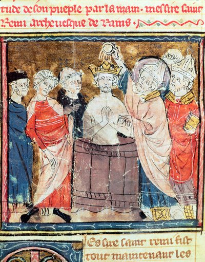 Fol.11r सेंट रेमीगियस, बिशप ऑफ रिम्स द्वारा फ्रेंच स्कूल