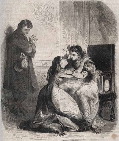 फ्रेंकोइस डी मोंटमोरेंसी-फॉसेक्स (मोंटमोरेंसी फॉसेक्स) (1566-1641) क्वीन मार्गुराइट डी वालोइस (1553-1615) से माफी मांगता है, जिसे क्वीन मार्गोट के नाम से जाना जाता है। वह राजा हेनरी चतुर्थ (1553-1610) की मालकिन है और अपने बच्चे को जन्म दे रही है द्वारा फ्रेंच स्कूल
