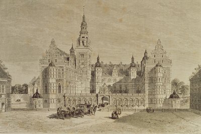 फ्रेडरिकसबोर्ग कैसल, हिलेरोड, डेनमार्क, 1850 से `द टूर ऑफ द वर्ल्ड &39;प्रकाशित पेरिस, 1860 द्वारा फ्रेंच स्कूल