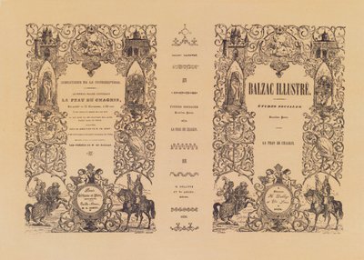 डेलो और लेको, 1838 द्वारा ऑनर डी बाल्ज़ाक (1799-1850) के कार्यों के एक सचित्र संस्करण से ला पियो डी चग्रीन के सामने का मैदान द्वारा फ्रेंच स्कूल