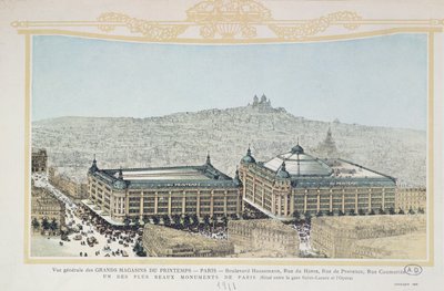 पेरिस डिपार्टमेंट स्टोर Printemps का सामान्य दृश्य, 1911 द्वारा फ्रेंच स्कूल