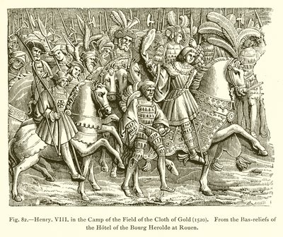 हेनरी VIII ऑफ द फील्ड ऑफ द क्लॉथ ऑफ़ गोल्ड (1520) द्वारा फ्रेंच स्कूल