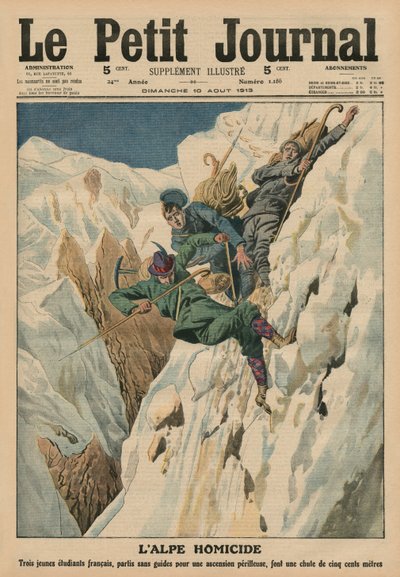 10 अगस्त, 1913 को &39;ले पेटिट जर्नल&39;, पूरक चित्रण से होमिकाइडल एल्प, फ्रंट कवर चित्रण द्वारा French School