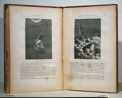 जूल्स वर्ने (1828-1905) द्वारा चंद्रमा के गोल से चित्र द्वारा फ्रेंच स्कूल