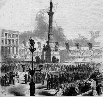 कांग्रेस के स्तंभ का उद्घाटन (1850-1859)। ब्रुसेल्स, बेल्जियम द्वारा फ्रेंच स्कूल