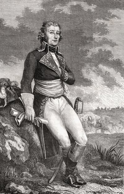 लुईस ब्लैंक (1811-82) 1847-62 द्वारा &39;द हिस्ट्री ऑफ़ द फ्रेंच रिवोल्यूशन&39; से परमेंटर द्वारा उत्कीर्णन से जीन विक्टर मैरी मोरो (1763-1813) द्वारा फ्रेंच स्कूल