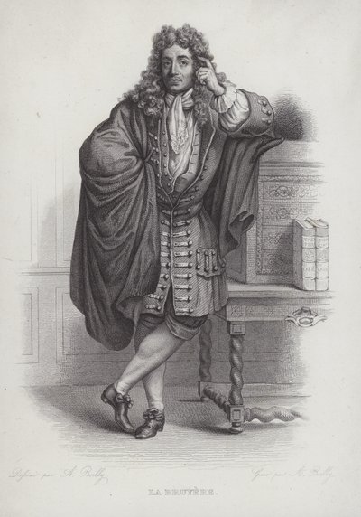 जीन डे ला ब्रुएरे, फ्रांसीसी दार्शनिक, नैतिकतावादी और लेखक (उत्कीर्णन) द्वारा फ्रेंच स्कूल