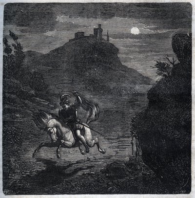 जीन डे लावल कॉम्टे डी चेटेउब्रिएंट (लावल-चेटूब्रिएंट) (1486-1543) अपनी पत्नी फ्रेंकोइस डी फॉक्स, काउंटेस ऑफ चेटेउब्रिएंट (सीए। 1495-1537) की हत्या करने के बाद इंग्लैंड भाग गए। हेनरी डी कॉक (1819) द्वारा "हिस्टोइरे डेस कोकस सेलेब्स" में 1871 से उत द्वारा फ्रेंच स्कूल