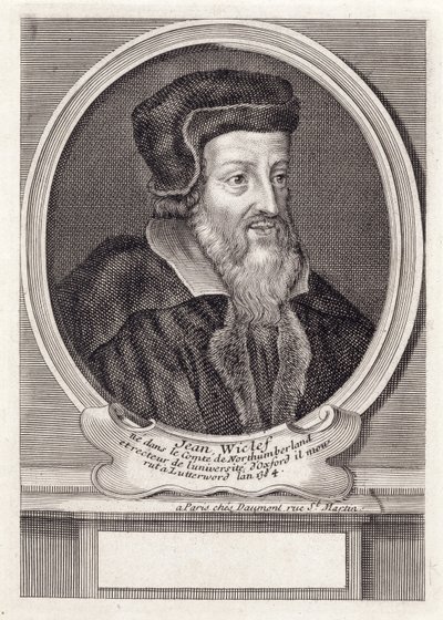 जॉन Wycliffe, Daumont, पेरिस द्वारा उत्कीर्ण द्वारा फ्रेंच स्कूल