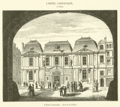L'Hotel Carnavalet (उत्कीर्णन) द्वारा फ्रेंच स्कूल
