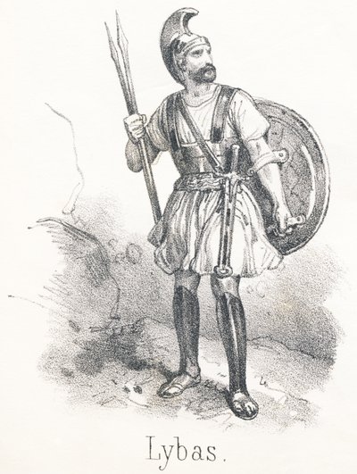 L Lybas: ग्रीक जो बुद्धिमान Ulysses की सेना में Troy की घेराबंदी में शामिल हुए थे द्वारा फ्रेंच स्कूल