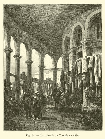 1840 में मंदिर का सड़ांध द्वारा फ्रेंच स्कूल
