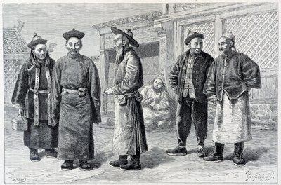अला-चान के लामा और मंगोलियाई - "ले टूर डू मोंडे" में, दूसरा सेम। १८८७ द्वारा फ्रेंच स्कूल