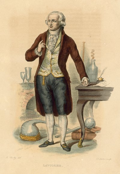 Lavoisier (रंगीन उत्कीर्णन) द्वारा फ्रेंच स्कूल
