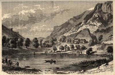 Le Lauzet-Ubaye - Le lac du Lauzet - दक्षिण-पूर्वी फ्रांस में Alpes-de-Haute-Provence विभाग में कम्यून - "" PATRIE "" में उत्कीर्णन - LUCIEN HUARD द्वारा 6 खंडों में फ्रांस का PECTUREQUIREQUE विवरण - 19 वीं शताब्दी का अंत द्वारा फ्रेंच स्कूल