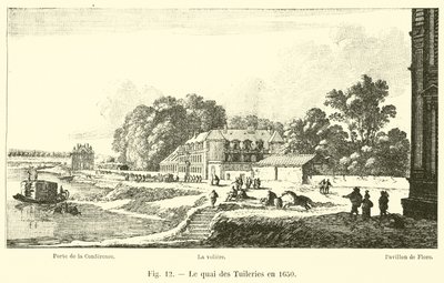 1650 में Quai des Tuileries द्वारा फ्रेंच स्कूल