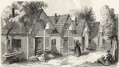बेचैन पागलों के लिए लेस शैले डे ला सालपेट्रिएरे - एडमंड टेक्सियर 1852 द्वारा "झांकी-डी-पेरिस" में उत्कीर्णन द्वारा फ्रेंच स्कूल