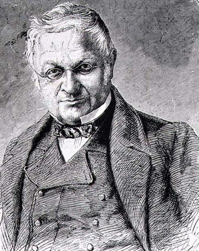 लुई-एडोल्फ थियर्स (1797-1877) फ्रांसीसी राजनेता, इतिहासकार और पत्रकार (उत्कीर्णन) द्वारा फ्रेंच स्कूल