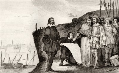 अक्टूबर 1628 में ला रोशेल की घेराबंदी में लुई तेरहवें (1602-43), कोलार्ट द्वारा &39;हिस्टायर डी फ्रांस&39; से प्रकाशित, c.1840 द्वारा फ्रेंच स्कूल