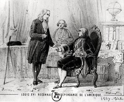 लुई XVI (1754-1793) 1783 में अमेरिकी स्वतंत्रता को मान्यता देते हुए द्वारा फ्रेंच स्कूल