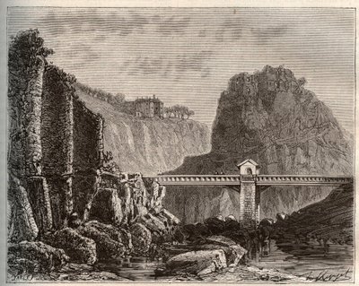 Lozere: rochers de STE-MADELEINE द्वारा फ्रेंच स्कूल