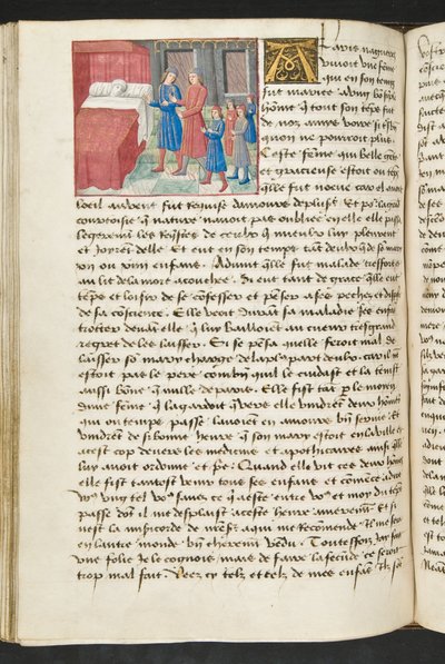 एमएस हंटर 252 116 वी पृष्ठ से हंड्रेड न्यूज, c.1461-62 द्वारा फ्रेंच स्कूल