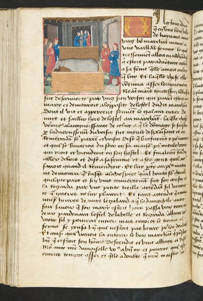 एमएस हंटर 252 134 वी पृष्ठ से हंड्रेड न्यूज, c.1461-62 द्वारा फ्रेंच स्कूल